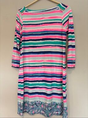 Lilly Pulitzer Striped Tunic in Pink, Teal & Navy